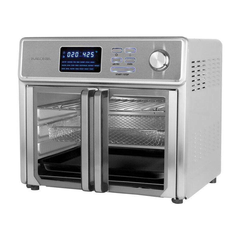 Kalorik 26 Quart Digital Air Fryer Oven, Stainless Steel – The Maxx Kalorik Maxx 26 Quart Air Fryer Oven Stainless Steel